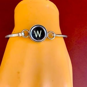 W typewriter key bracelet